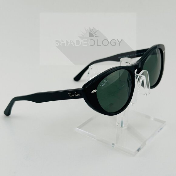 New Ray-Ban NINA Cat Eye Sunglasses RB 4314-N 601/31 Black Frames G-15 Lens 54mm - Picture 3 of 6